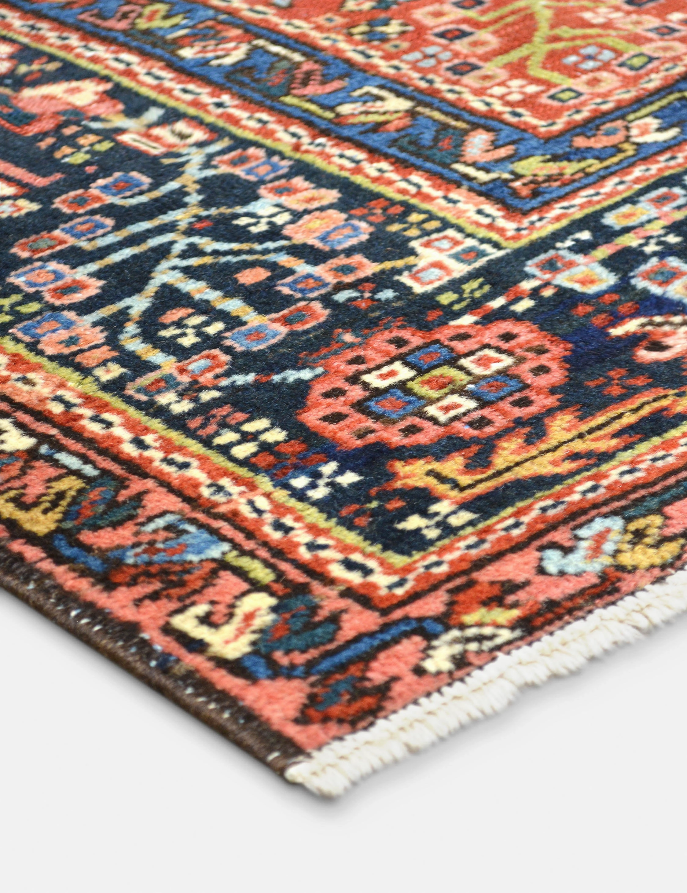 Vintage Turkish Hand-Knotted Wool Rug No. 412, 4'8" x 6'