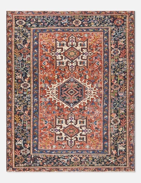 Vintage Turkish Hand-Knotted Wool Rug No. 412, 4'8" x 6' trendy fashion rug