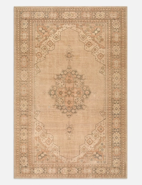 Vintage Turkish Hand-Knotted Wool Rug No. 414, 7' x 10'6" trendy fashion rug
