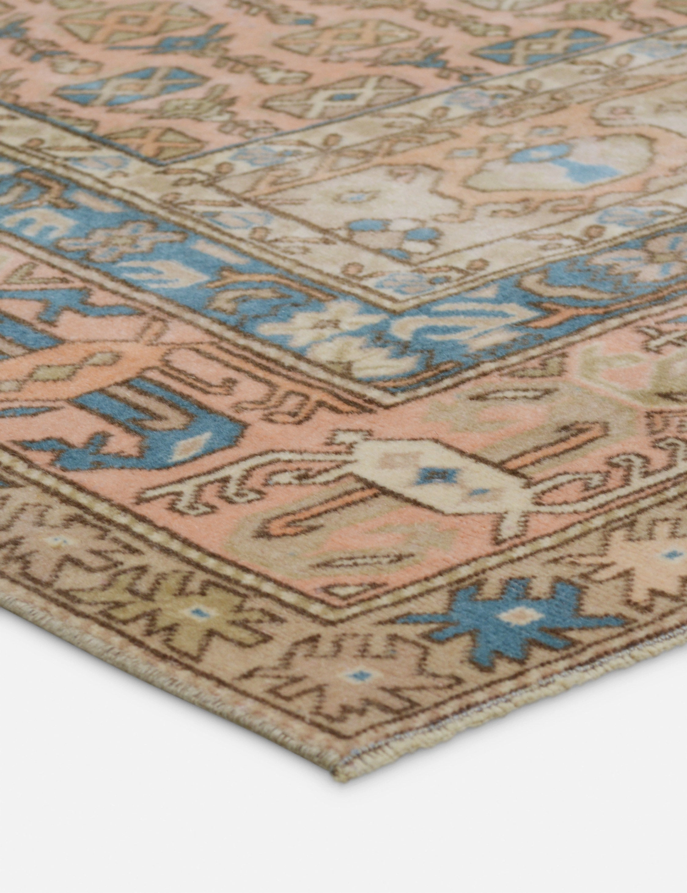 Vintage Turkish Hand-Knotted Wool Rug No. 419, 6'6" x 8'10"