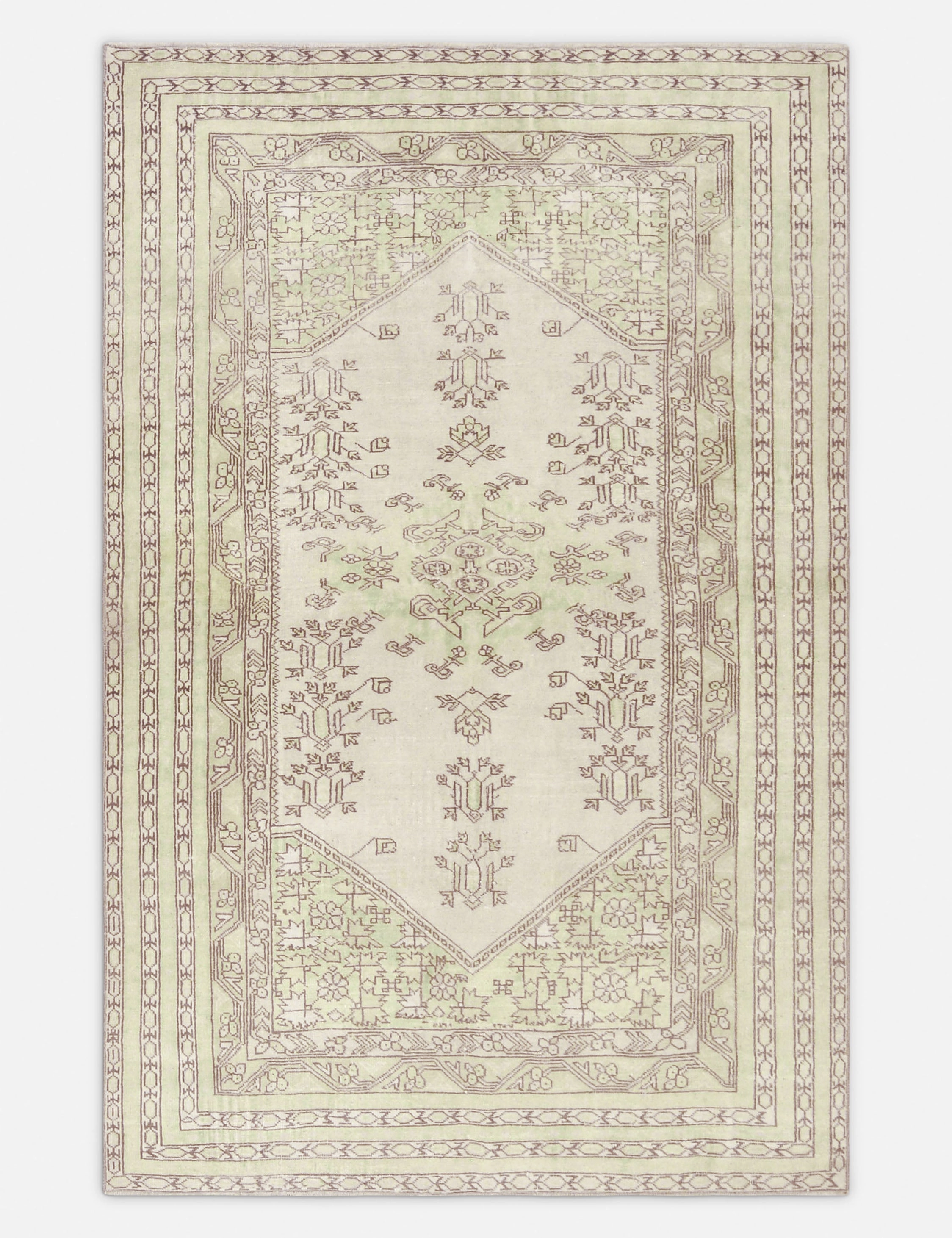 Vintage Turkish Hand-Knotted Wool Rug No. 421, 4'8" x 7' trendy fashion rug