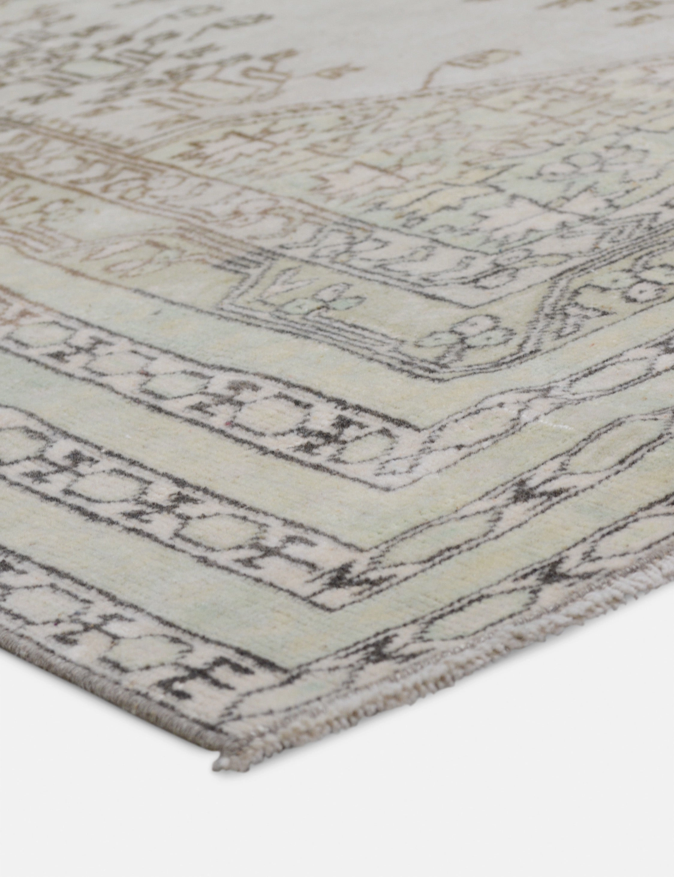 Vintage Turkish Hand-Knotted Wool Rug No. 421, 4'8" x 7'