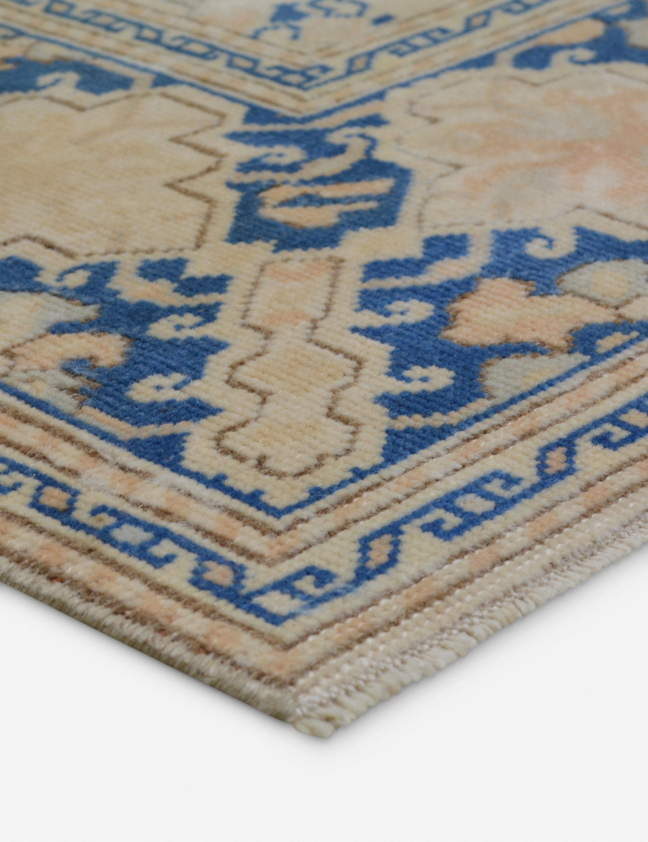 Vintage Turkish Hand-Knotted Wool Rug No. 425, 5' x 6'9"