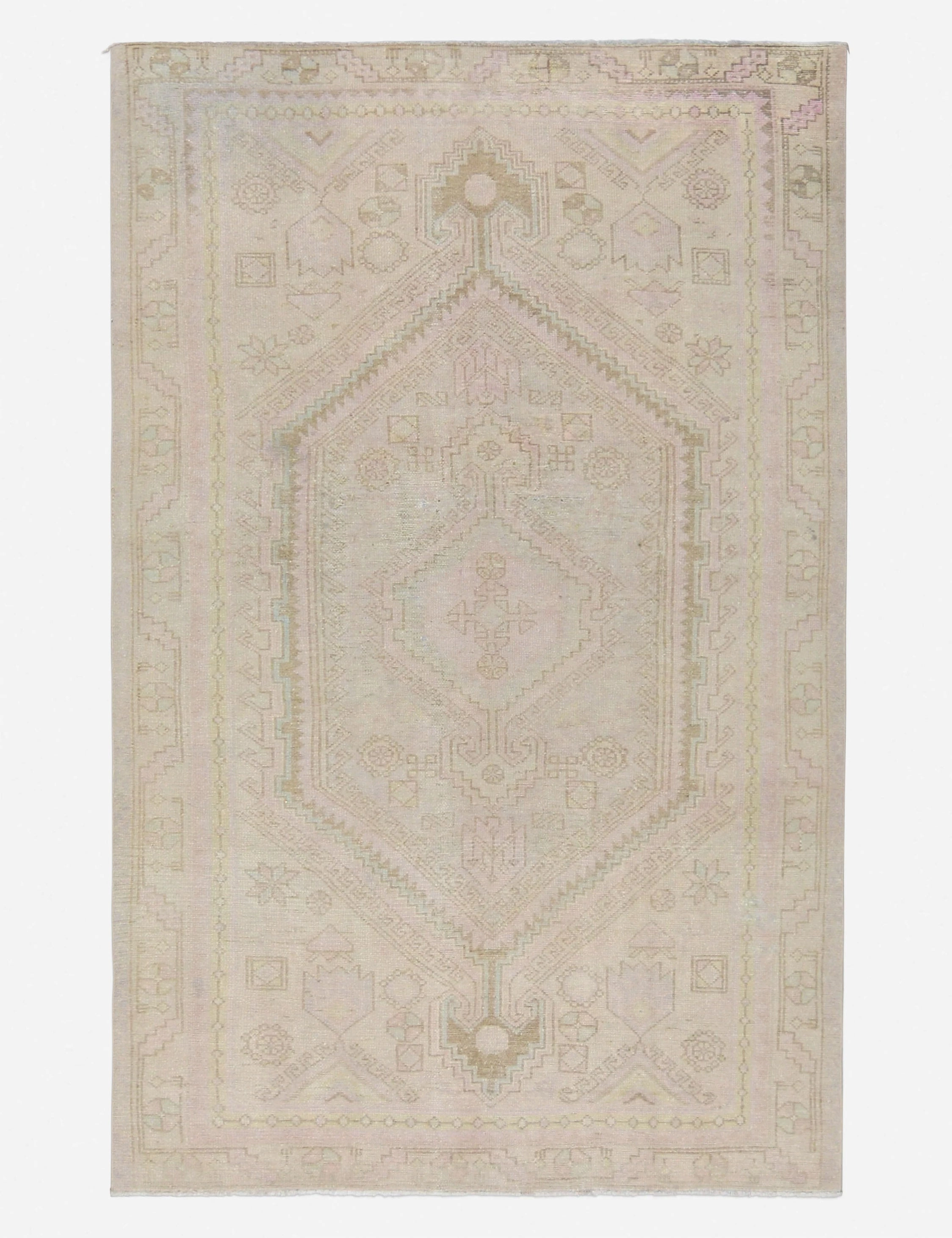 Vintage Turkish Hand-Knotted Wool Rug No. 426, 4'7" x 7'1" trendy fashion rug
