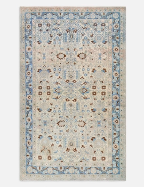Vintage Turkish Hand-Knotted Wool Rug No. 427, 4'3" x 6'8" trendy fashion rug