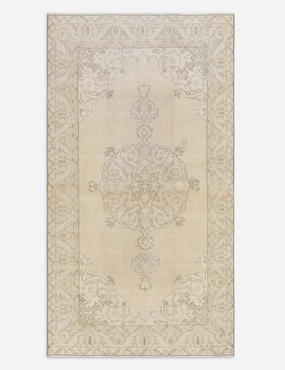 Vintage Turkish Hand-Knotted Wool Rug No. 432, 3'10" x 6'10" trendy fashion rug