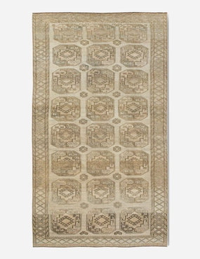 Vintage Turkish Hand-Knotted Wool Rug No. 438, 6'5" x 12'1" trendy fashion rug