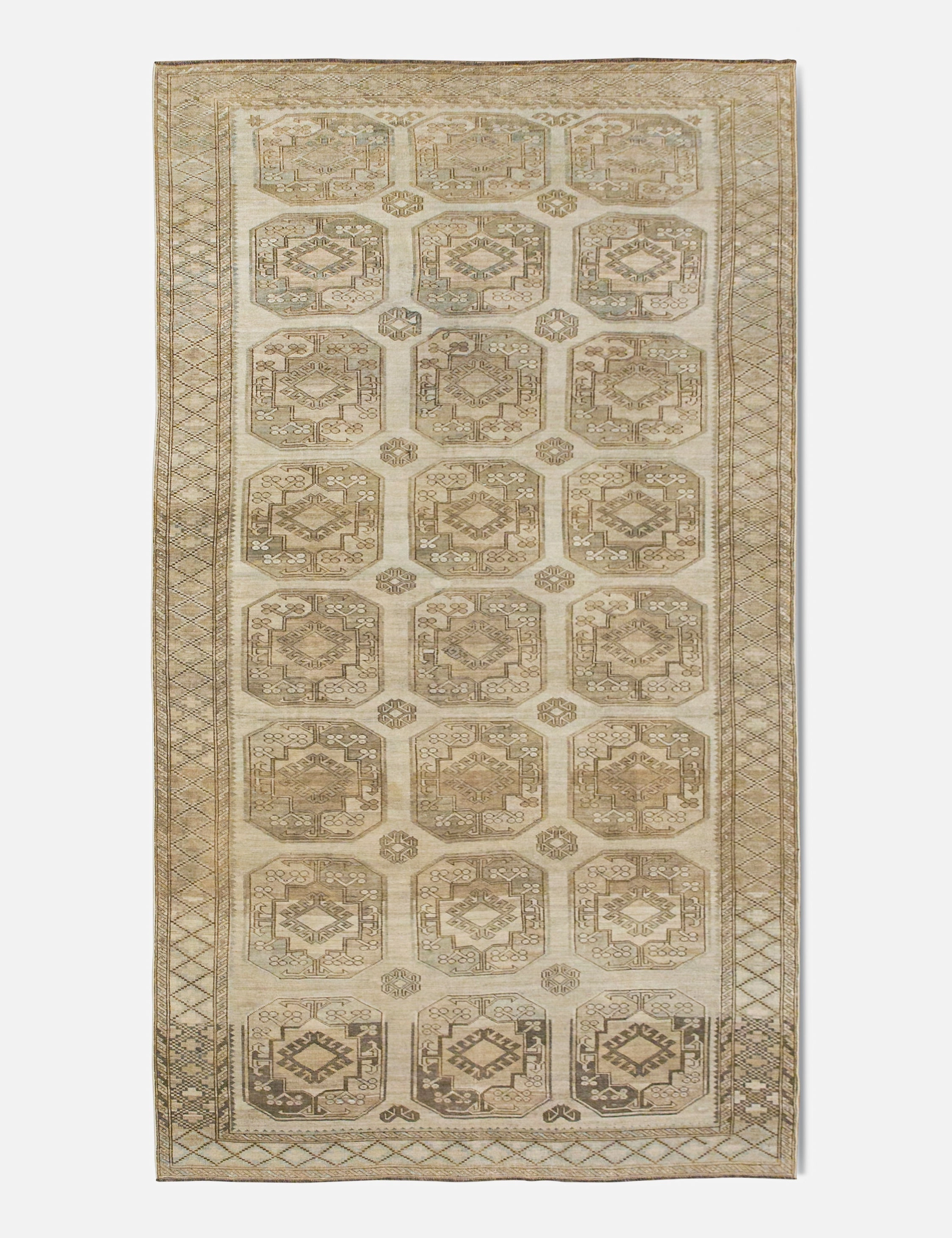 Vintage Turkish Hand-Knotted Wool Rug No. 438, 6'5" x 12'1" trendy fashion rug