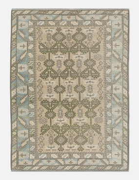 Vintage Turkish Hand-Knotted Wool Rug No. 439, 6'4" x 9'1" trendy fashion rug