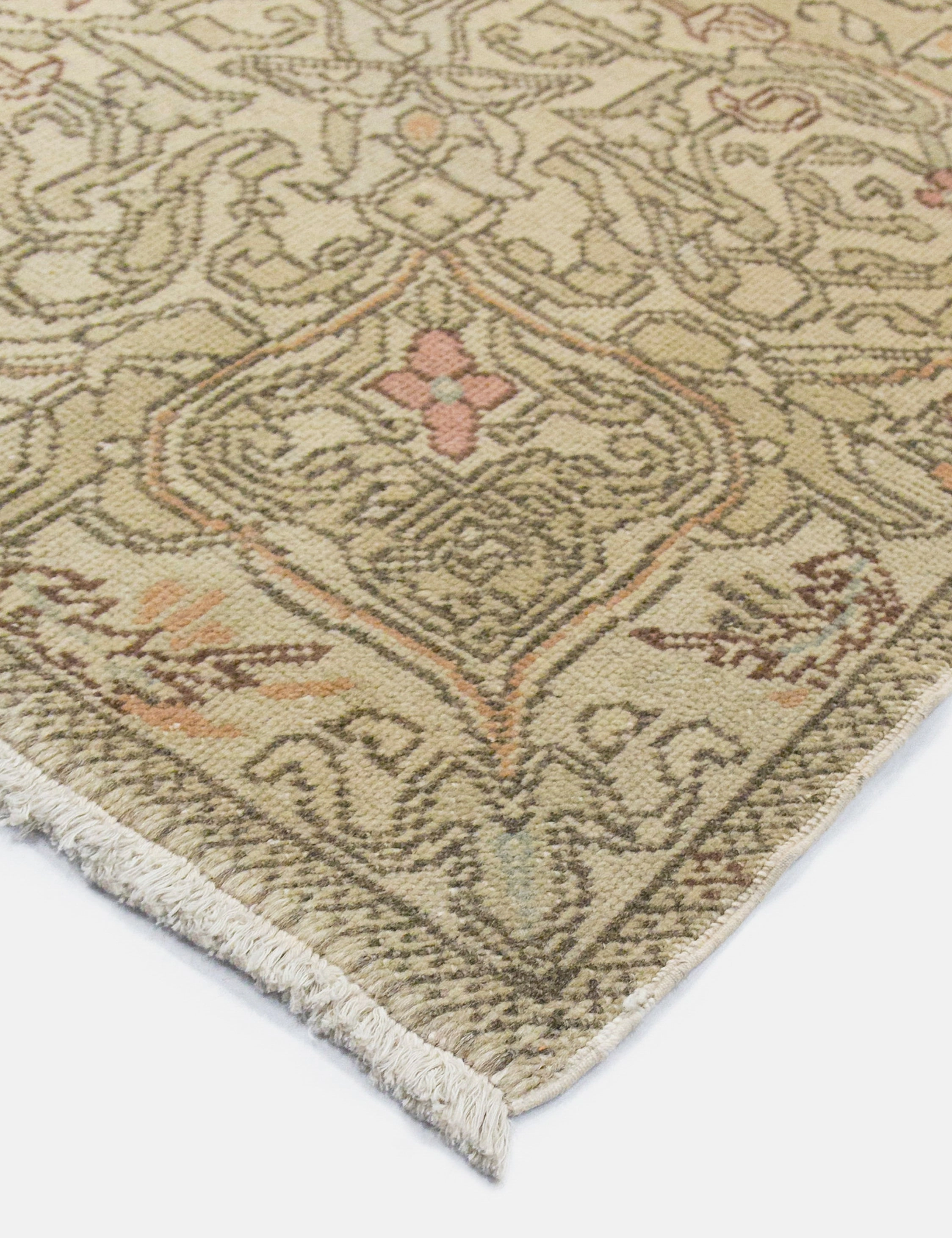 Vintage Turkish Hand-Knotted Wool Rug No. 440, 6'7" x 9'7"