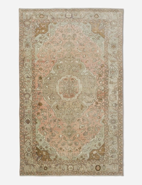 Vintage Turkish Hand-Knotted Wool Rug No. 441, 5'12" x 10'4" trendy fashion rug
