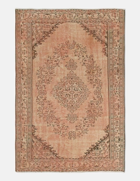 Vintage Turkish Hand-Knotted Wool Rug No. 442, 6' x 9'2" trendy fashion rug