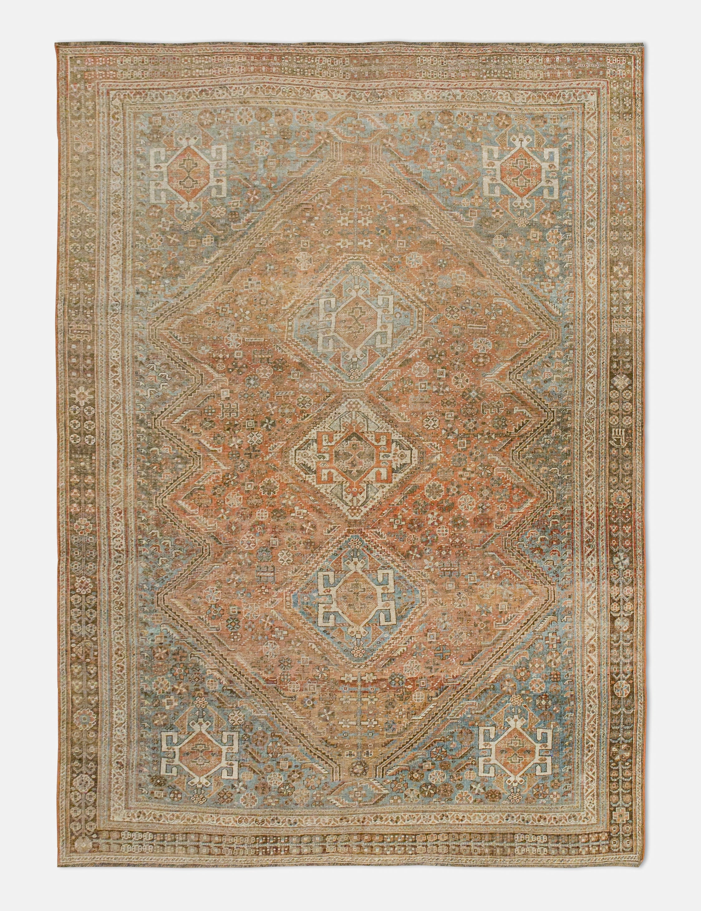 Vintage Turkish Hand-Knotted Wool Rug No. 443, 6'4" x 9'6" trendy fashion rug