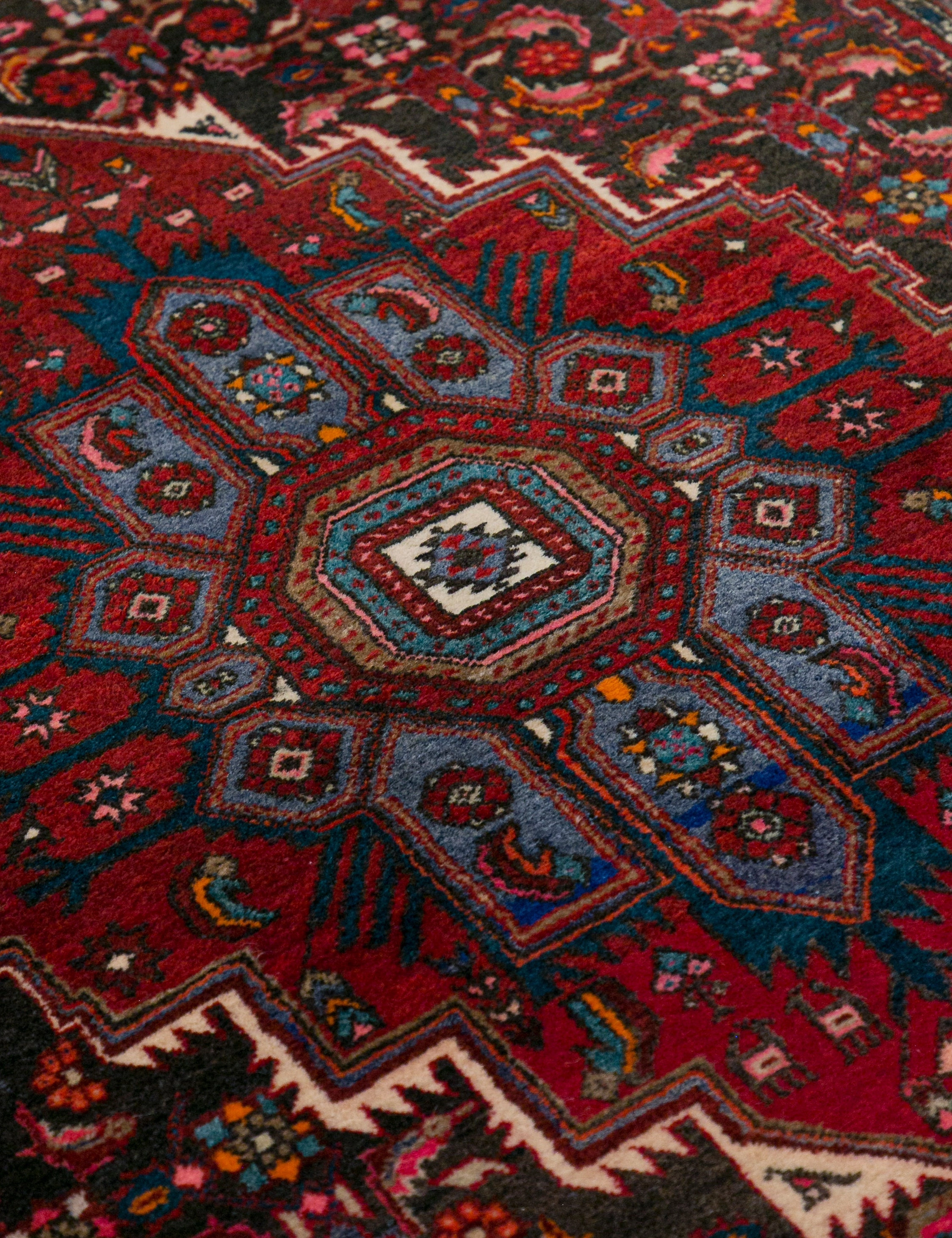 Vintage Turkish Hand-Knotted Wool Rug No. 446, 4'2" x 6'7"