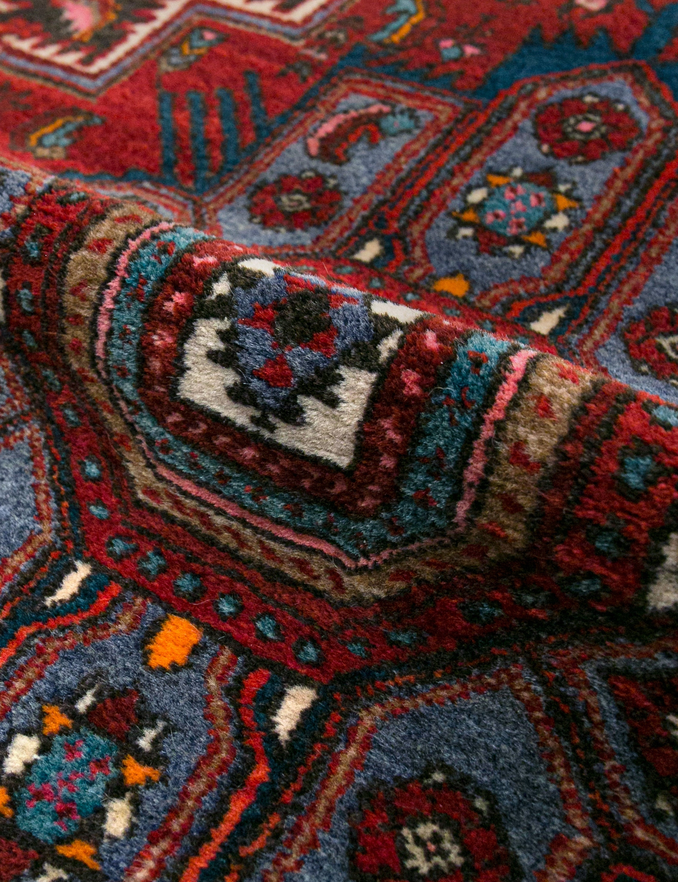 Vintage Turkish Hand-Knotted Wool Rug No. 446, 4'2" x 6'7"