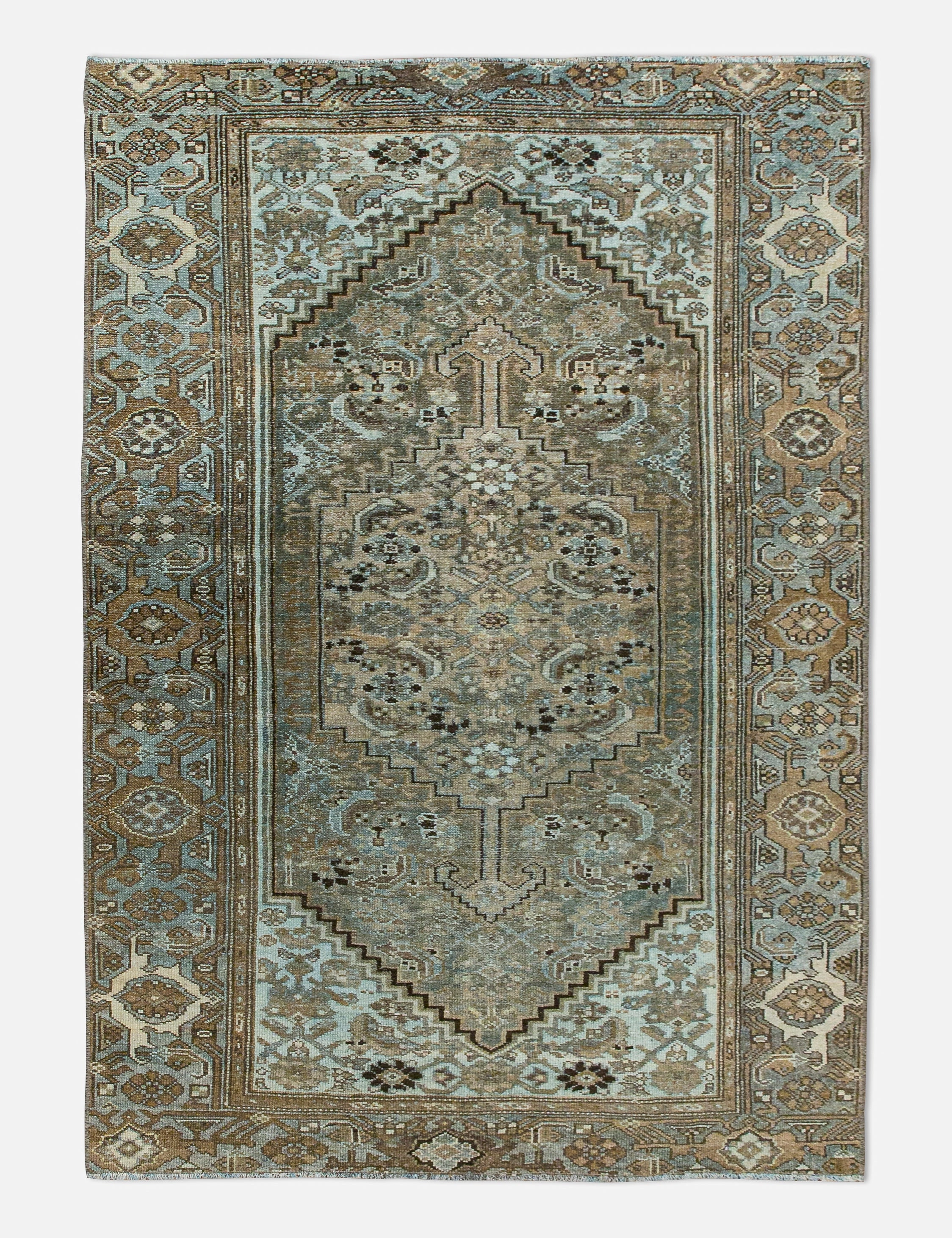 Vintage Turkish Hand-Knotted Wool Rug No. 447, 3'11" x 6'3" trendy fashion rug