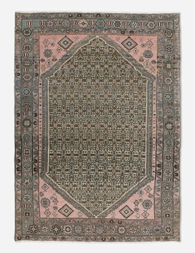 Vintage Turkish Hand-Knotted Wool Rug No. 450, 4'1" x 6'5" trendy fashion rug