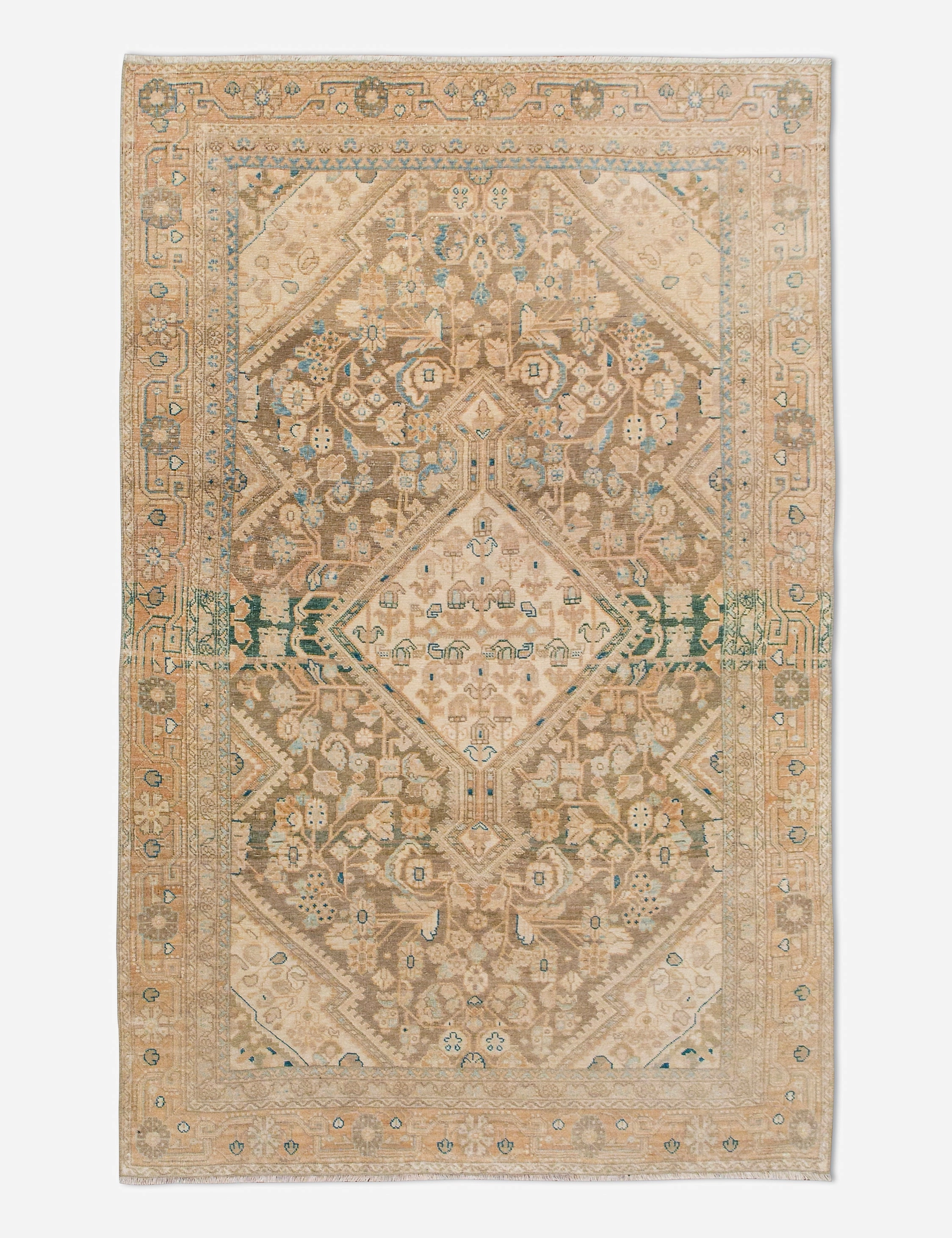 Vintage Turkish Hand-Knotted Wool Rug No. 452, 4' x 6'7" trendy fashion rug