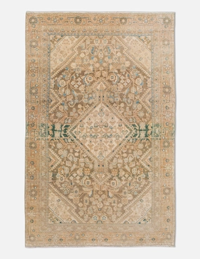 Vintage Turkish Hand-Knotted Wool Rug No. 452, 4' x 6'7" trendy fashion rug