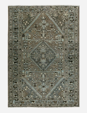 Vintage Turkish Hand-Knotted Wool Rug No. 453, 4'2" x 6'6" trendy fashion rug