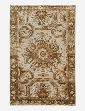 Vintage Turkish Hand-Knotted Wool Rug No. 455, 5'3" x 7'9" trendy fashion rug