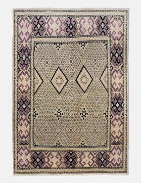 Vintage Turkish Hand-Knotted Wool Rug No. 456, 4'5" x 6'1" trendy fashion rug