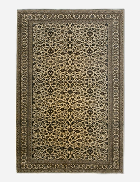 Vintage Turkish Hand-Knotted Wool Rug No. 458, 4'11" x 7'3" trendy fashion rug