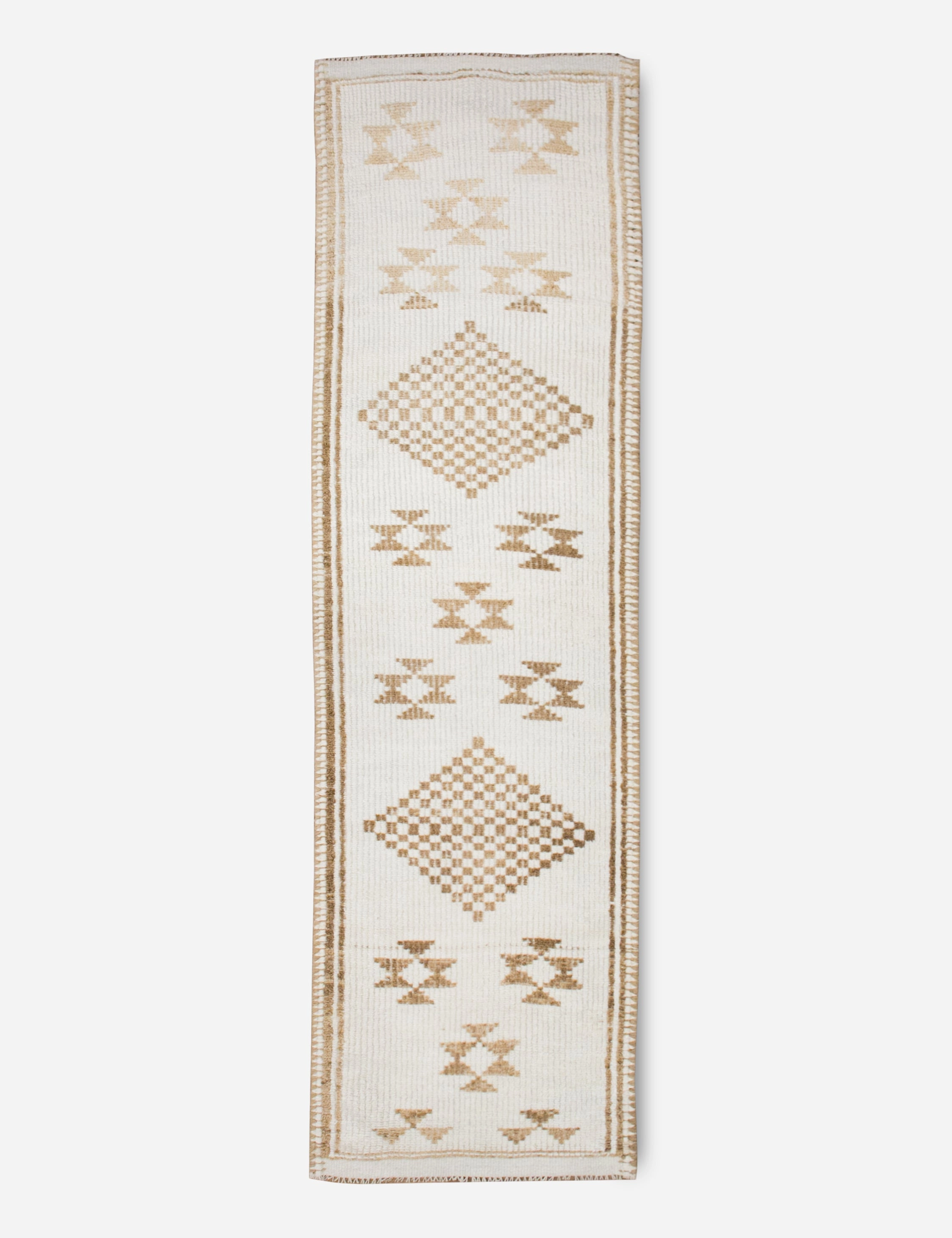 Vintage Turkish Hand-Knotted Wool Runner Rug No. 203, 2'11" x 11'6" trendy fashion rug