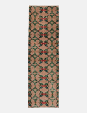 Vintage Turkish Hand-Knotted Wool Runner Rug No. 238, 2'5" x 8'8" trendy fashion rug
