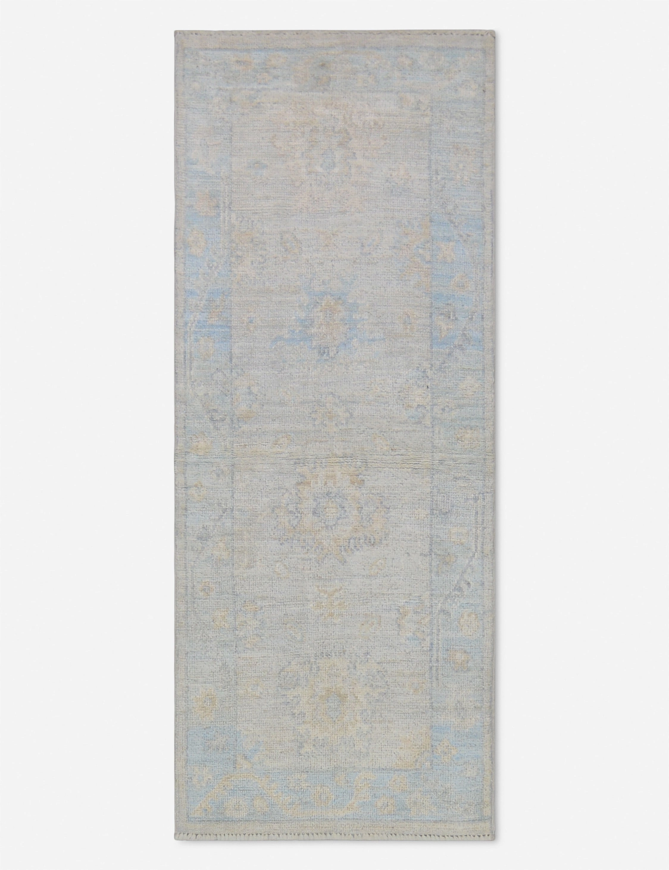 Vintage Turkish Hand-Knotted Wool Runner Rug No. 247, 2'5" x 6" trendy fashion rug