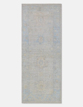 Vintage Turkish Hand-Knotted Wool Runner Rug No. 247, 2'5" x 6" trendy fashion rug