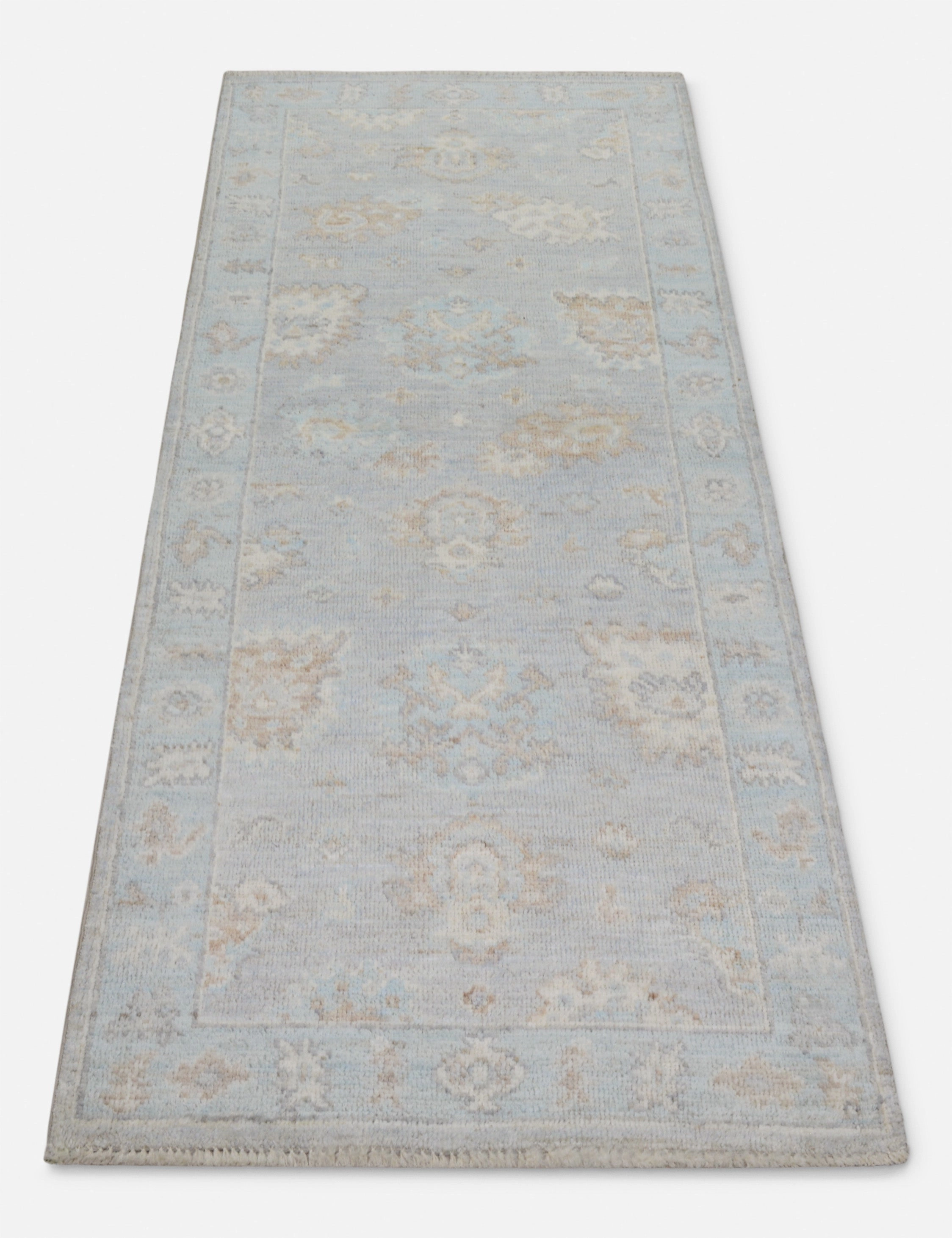 Vintage Turkish Hand-Knotted Wool Runner Rug No. 247, 2'5" x 6"