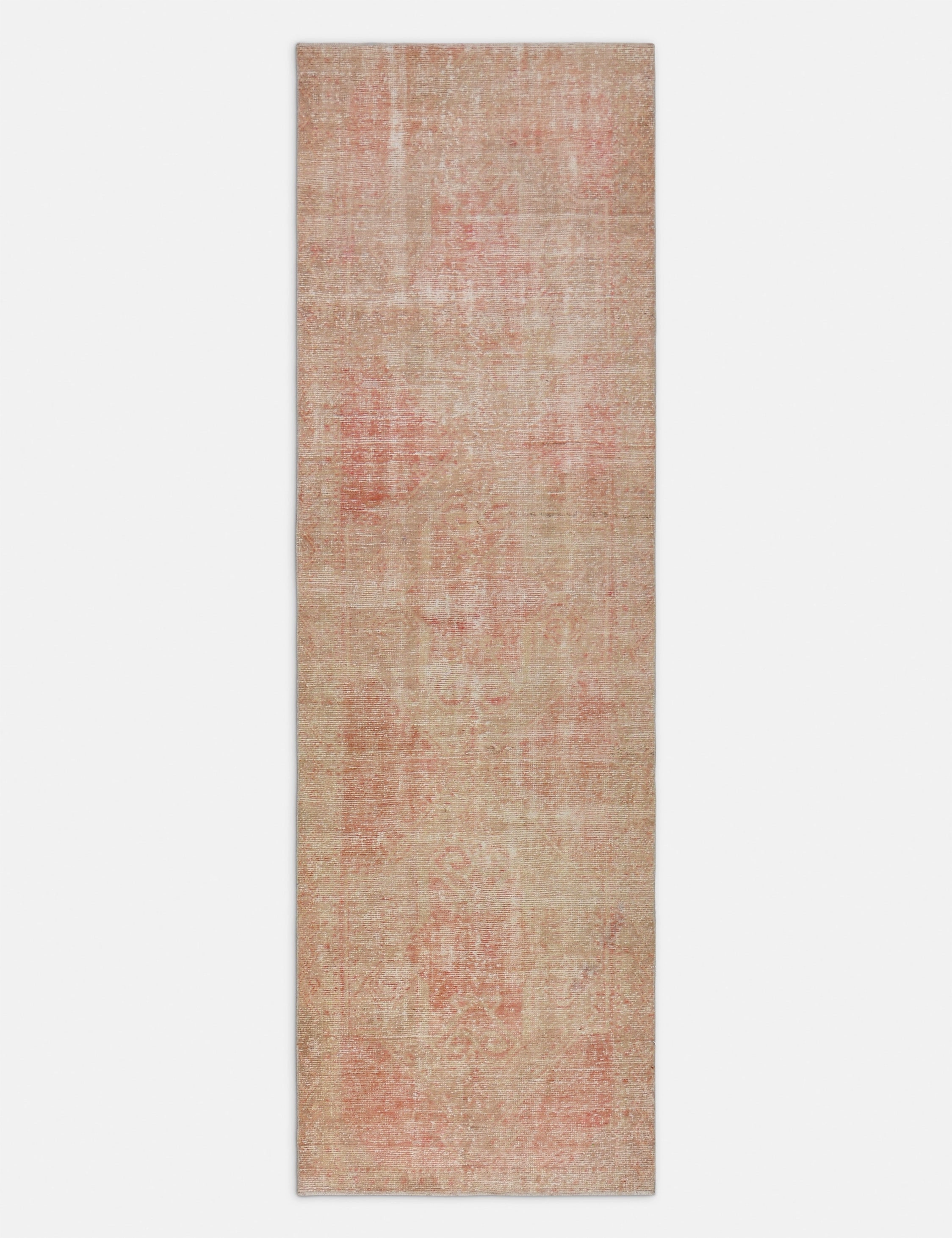 Vintage Turkish Hand-Knotted Wool Runner Rug No. 249, 3'1" x 10'4" trendy fashion rug