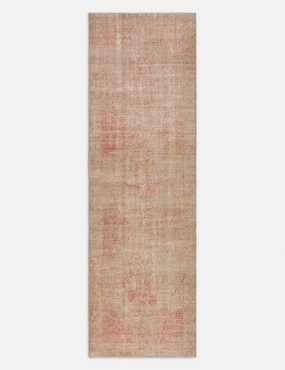 Vintage Turkish Hand-Knotted Wool Runner Rug No. 249, 3'1" x 10'4" trendy fashion rug