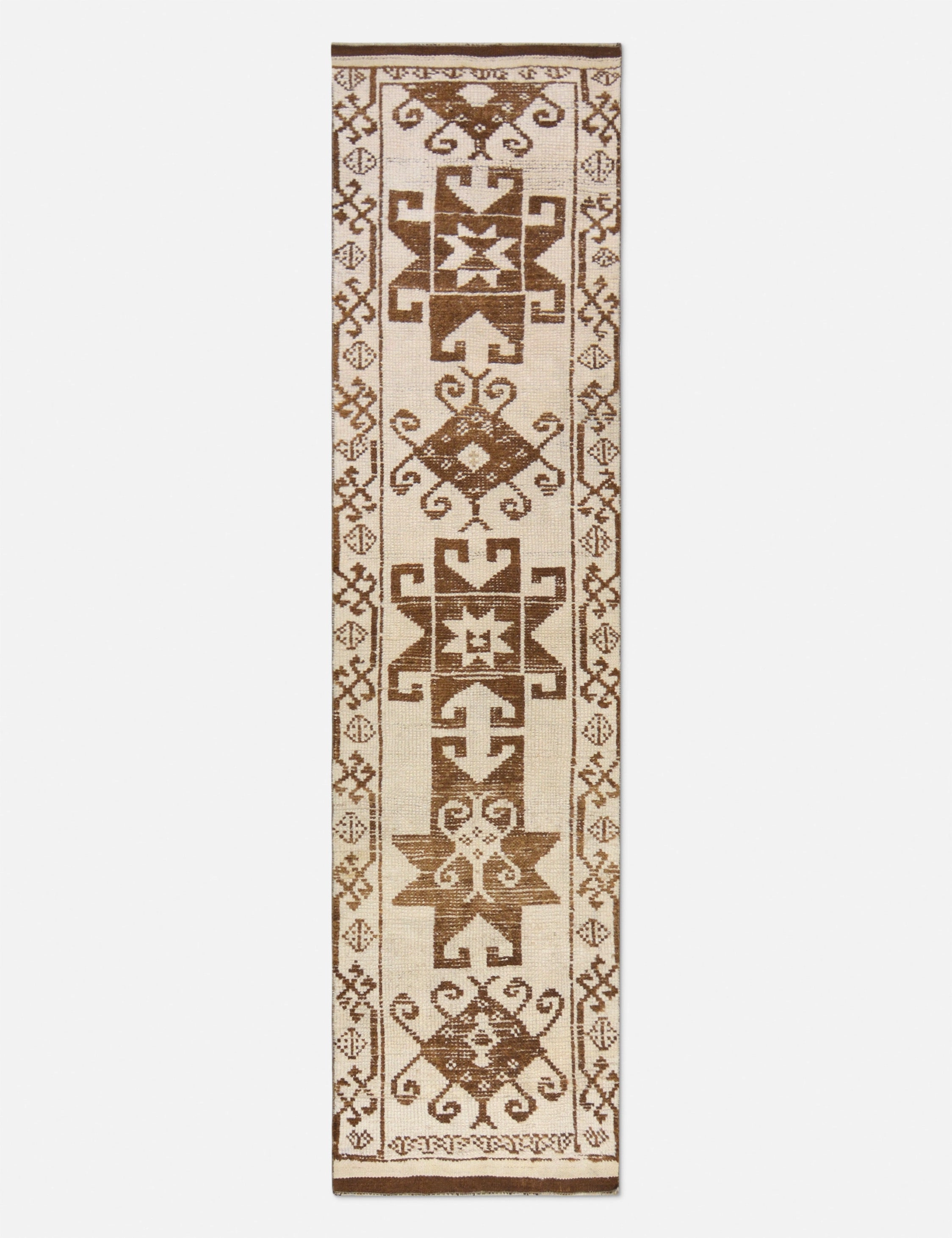 Vintage Turkish Hand-Knotted Wool Runner Rug No. 250, 2'8" x 10'7" trendy fashion rug
