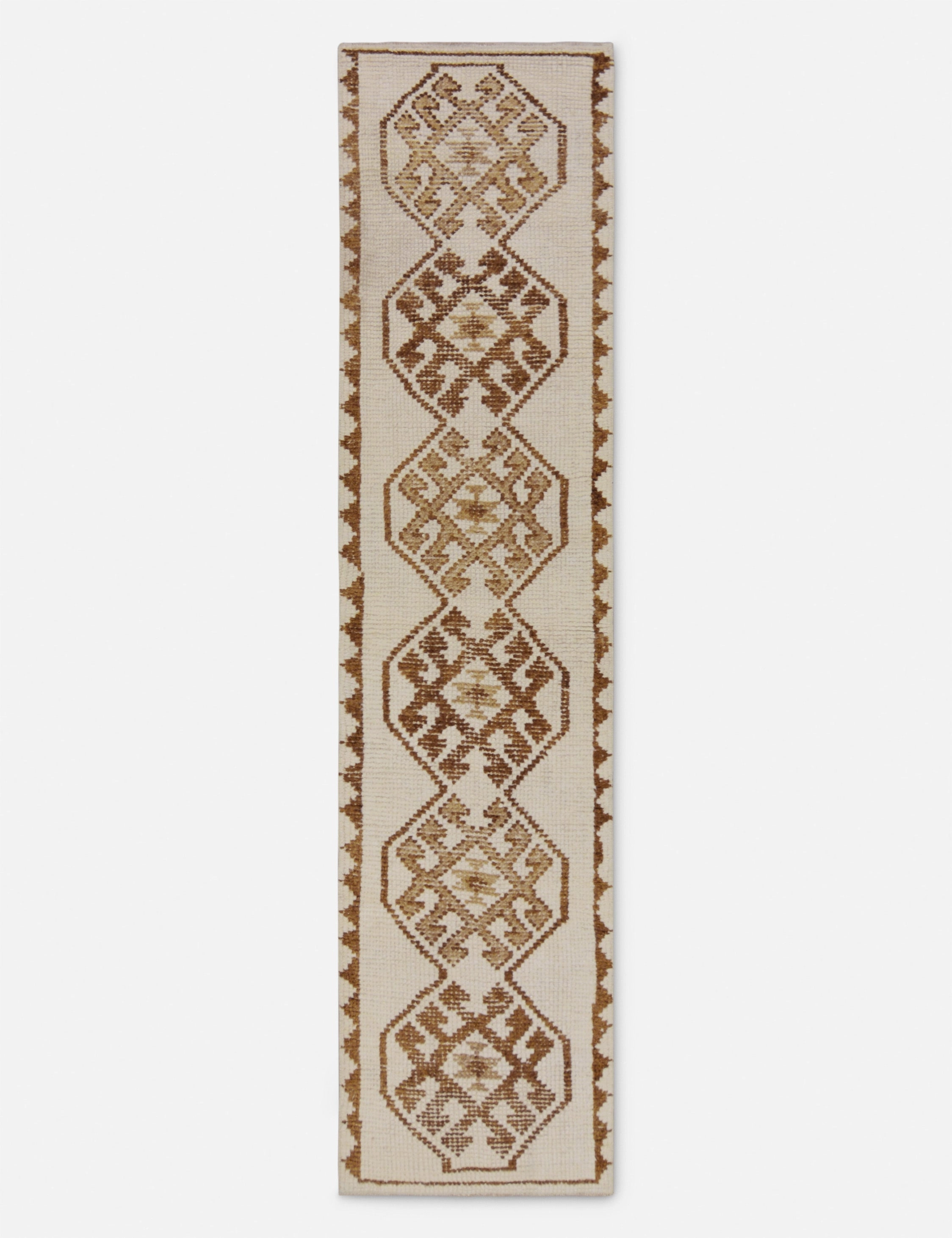 Vintage Turkish Hand-Knotted Wool Runner Rug No. 252, 2'6" x 10'7" trendy fashion rug