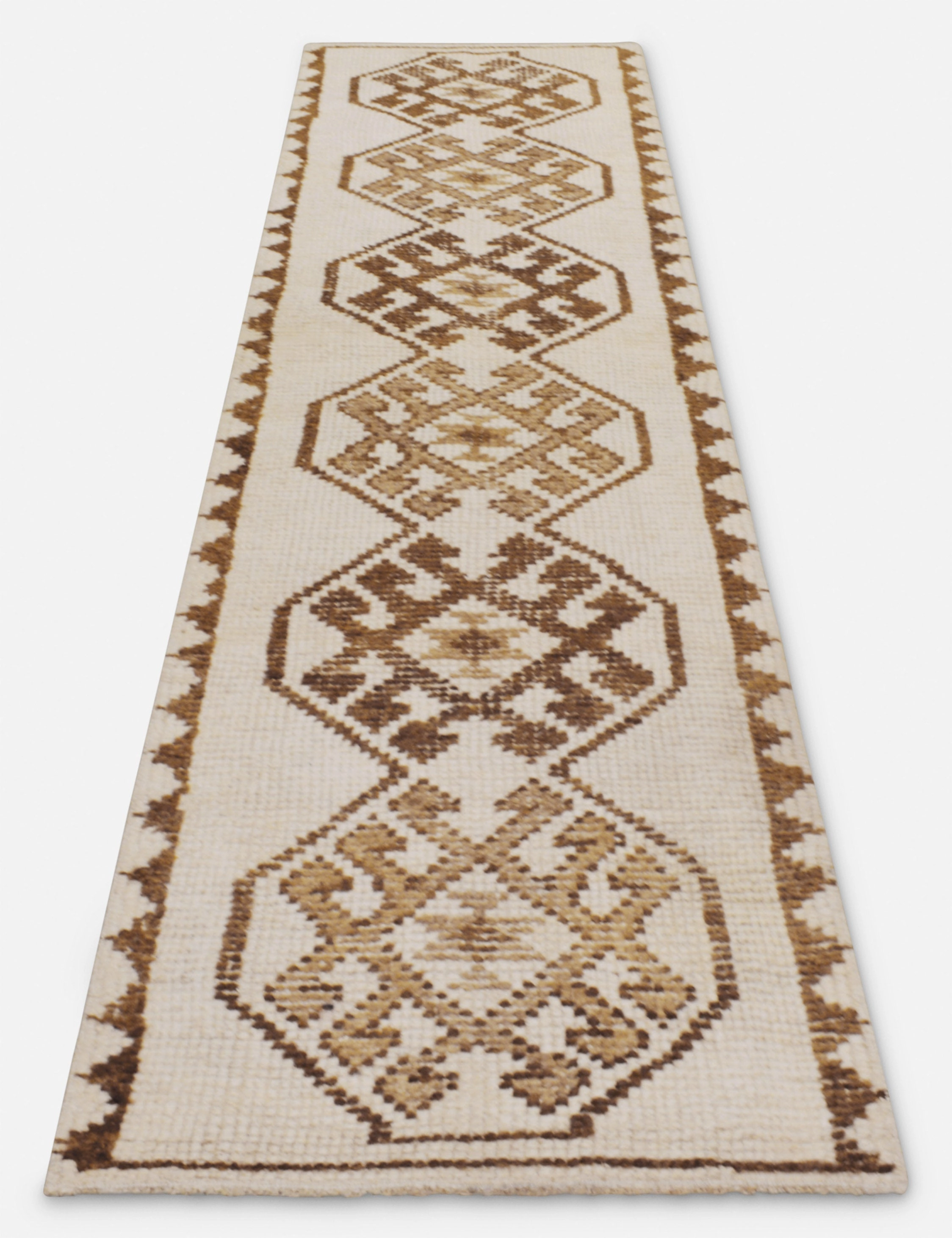 Vintage Turkish Hand-Knotted Wool Runner Rug No. 252, 2'6" x 10'7"