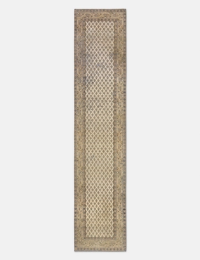 Vintage Turkish Hand-Knotted Wool Runner Rug No. 253, 2'5" x 11'2" trendy fashion rug
