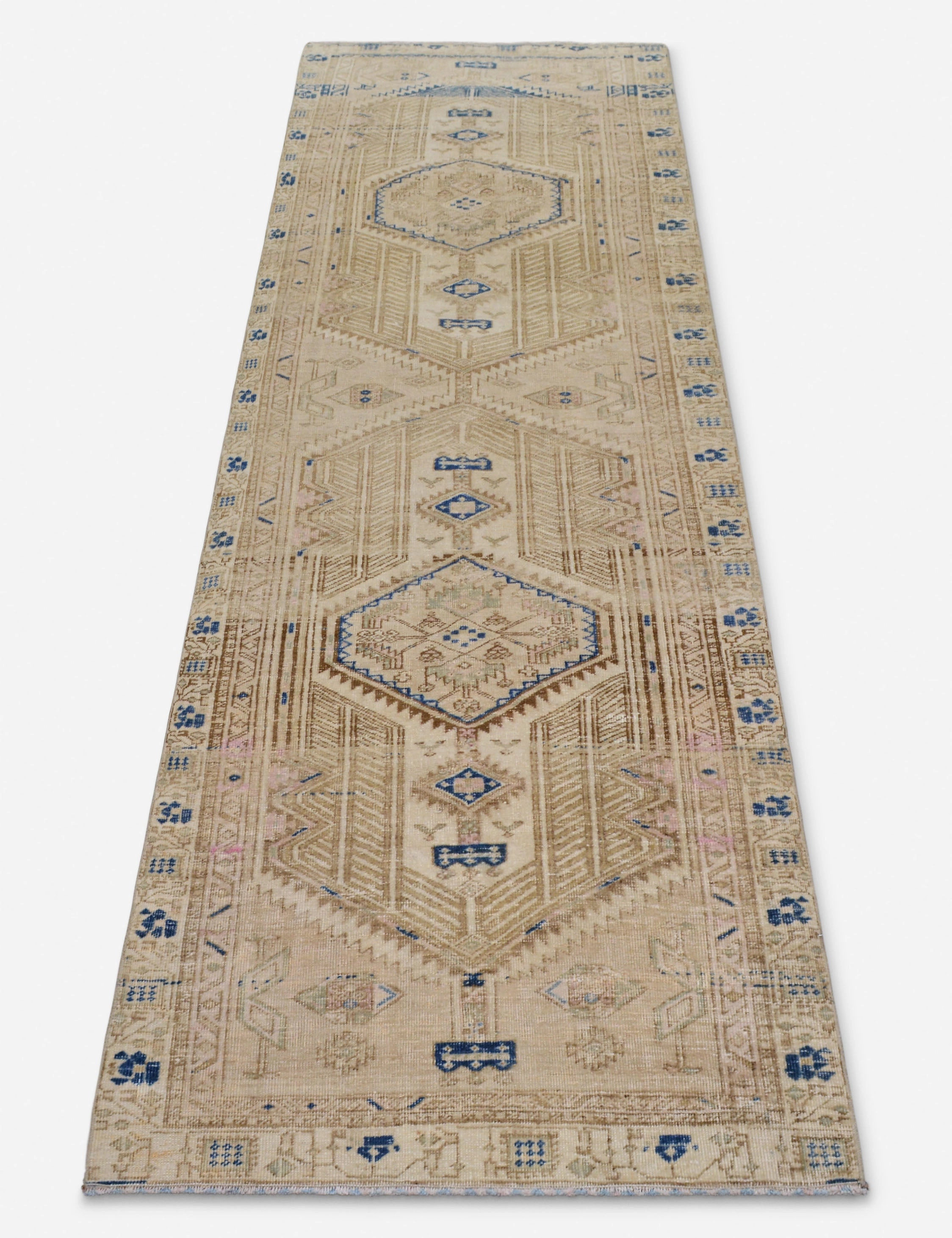 Vintage Turkish Hand-Knotted Wool Runner Rug No. 254, 3'3" x 10'3"
