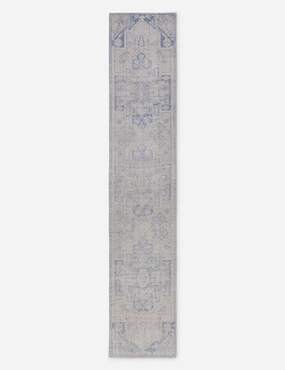 Vintage Turkish Hand-Knotted Wool Runner Rug No. 256, 2'4" x 12' trendy fashion rug