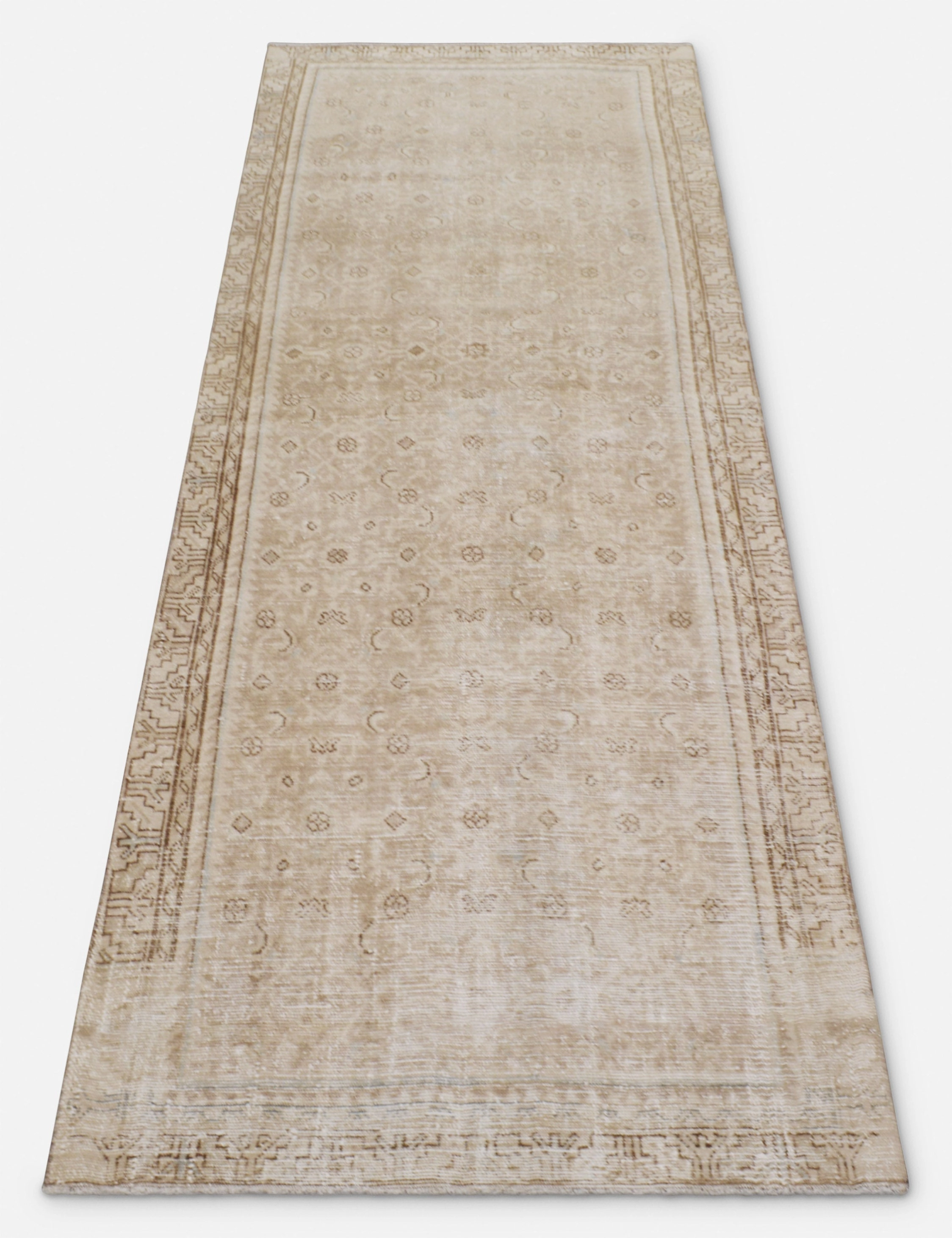 Vintage Turkish Hand-Knotted Wool Runner Rug No. 258, 3'4" x 9'5"