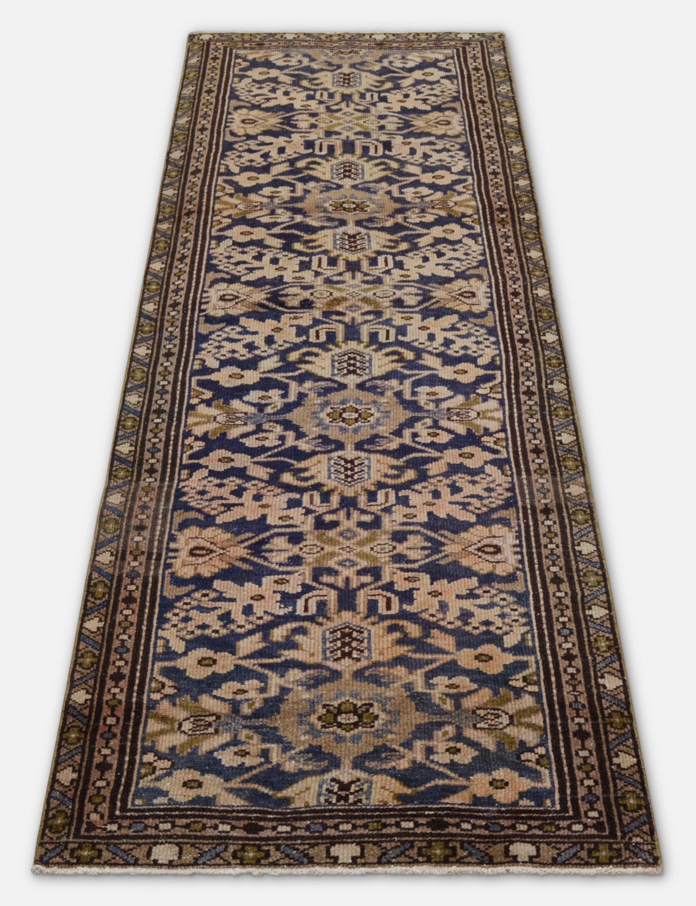 Vintage Turkish Hand-Knotted Wool Runner Rug No. 260, 2'10" x 9'3"