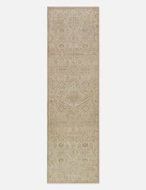 Vintage Turkish Hand-Knotted Wool Runner Rug No. 262, 2'8" x 8'10" trendy fashion rug