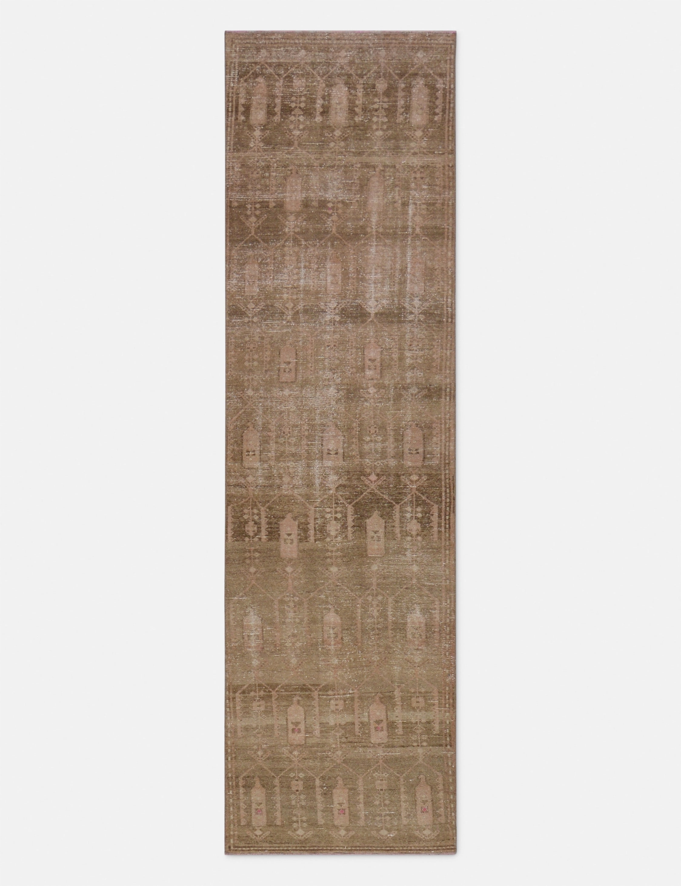 Vintage Turkish Hand-Knotted Wool Runner Rug No. 263, 2'8" x 9'3" trendy fashion rug