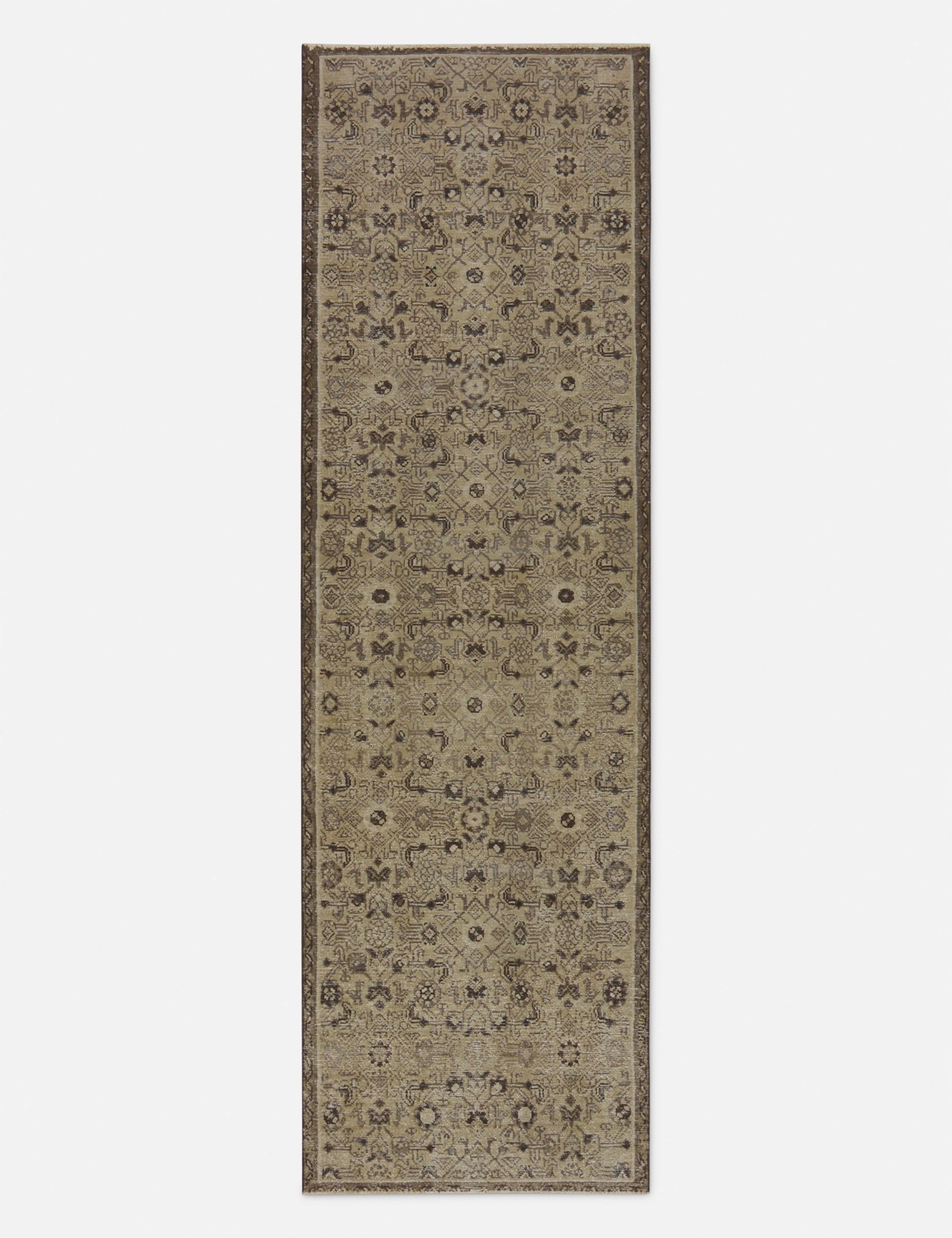Vintage Turkish Hand-Knotted Wool Runner Rug No. 266, 2'8" x 8'8" trendy fashion rug
