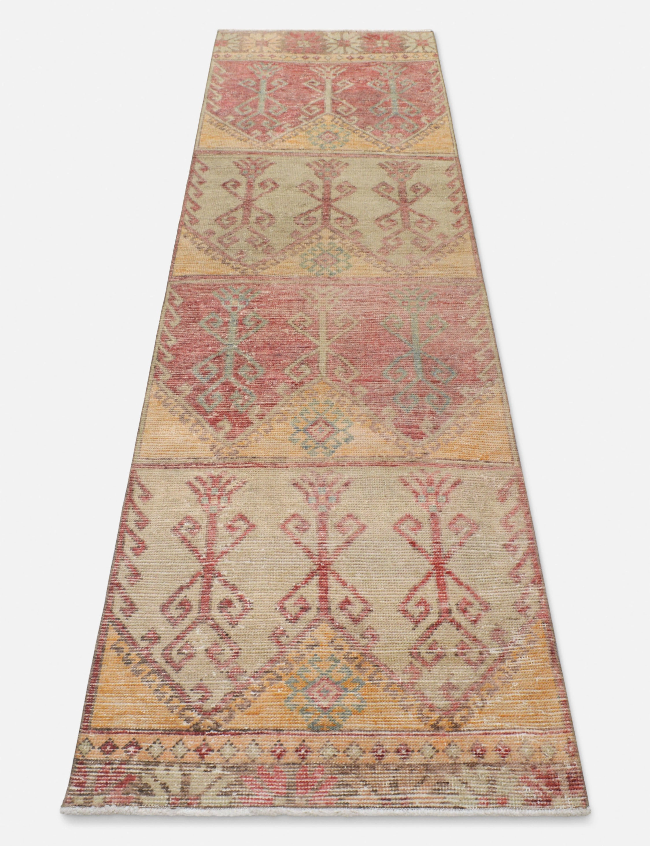 Vintage Turkish Hand-Knotted Wool Runner Rug No. 267, 3' x 11'8"