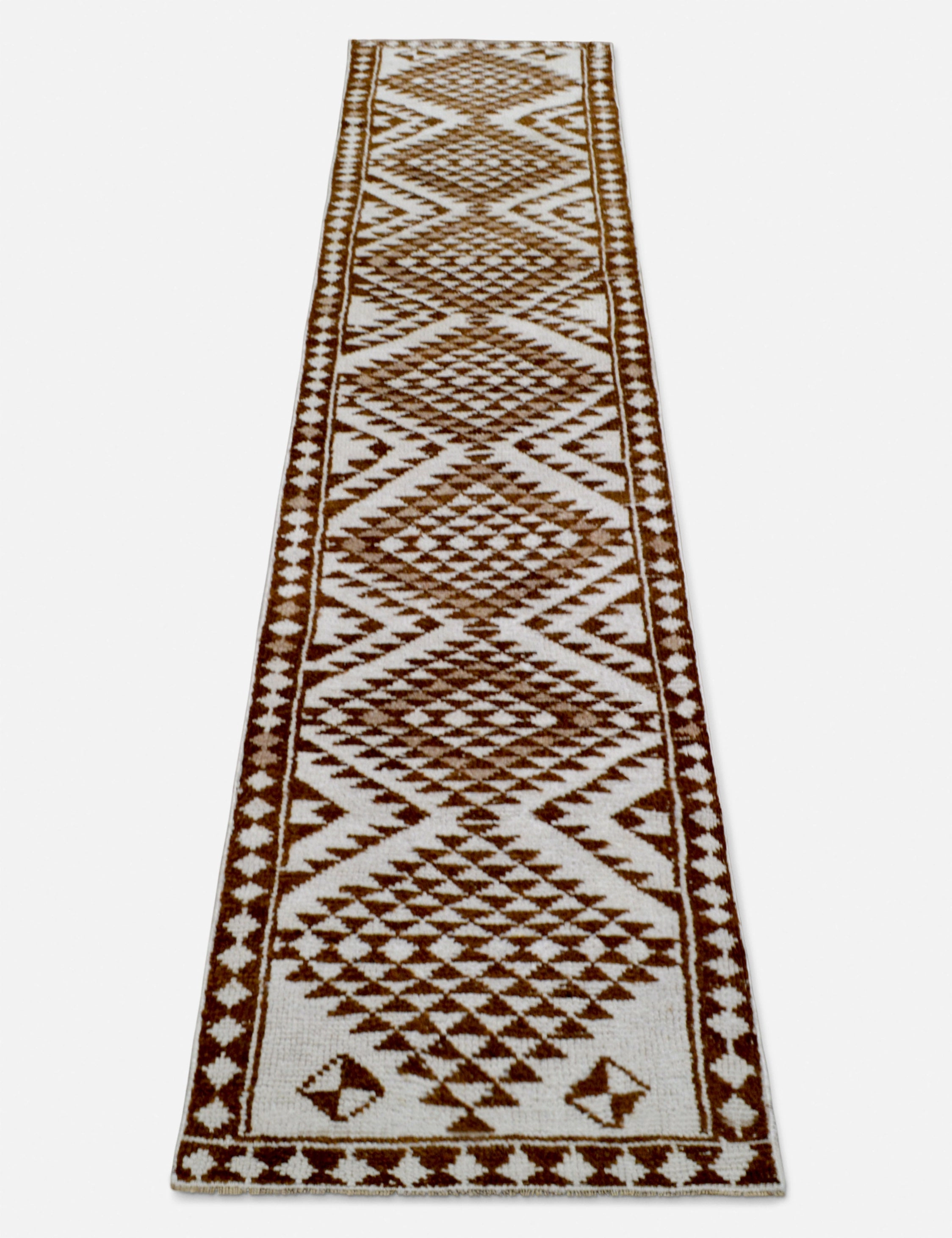 Vintage Turkish Hand-Knotted Wool Runner Rug No. 269, 2'7" x 11'8"