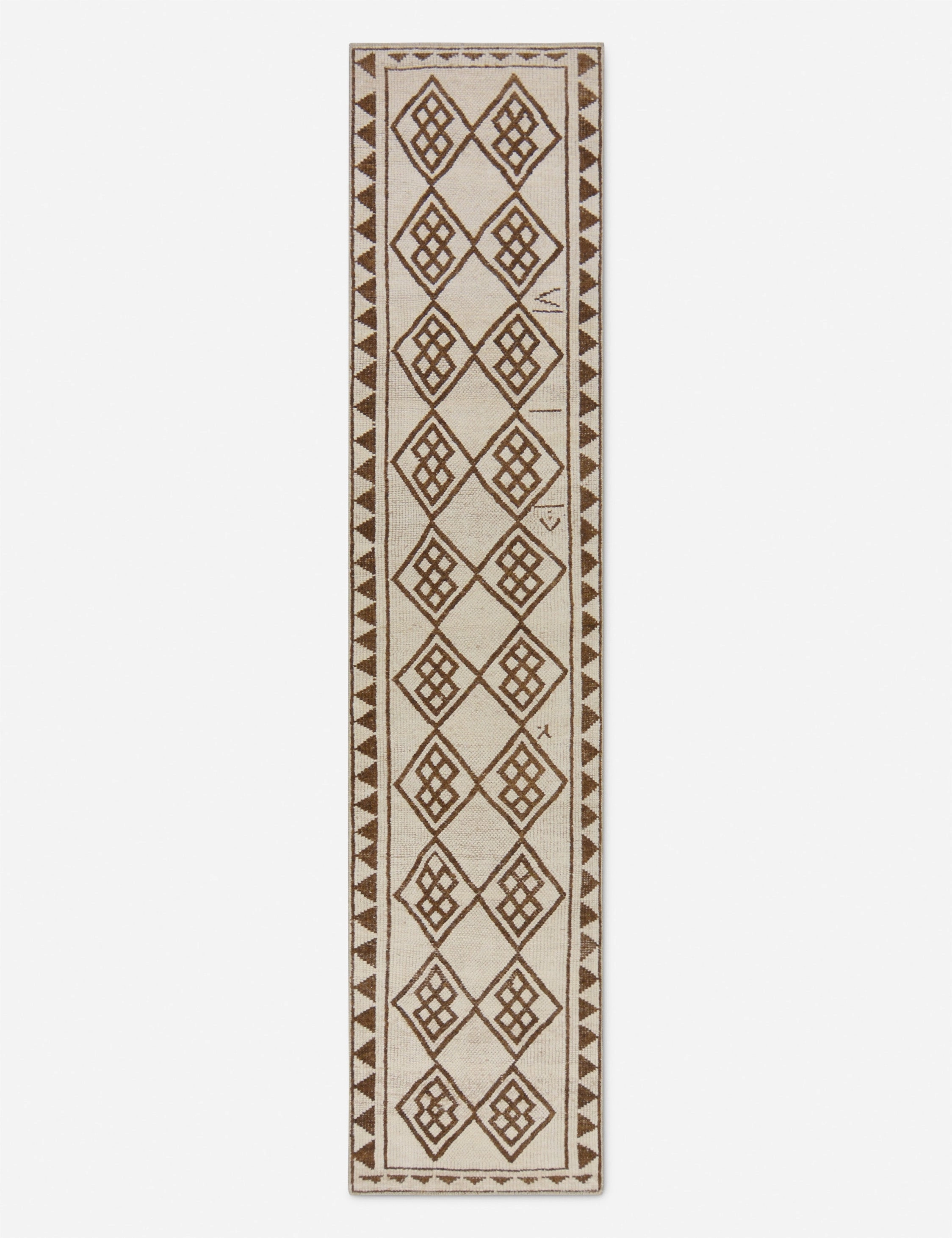 Vintage Turkish Hand-Knotted Wool Runner Rug No. 272, 2'7" x 11'4" trendy fashion rug