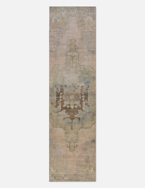 Vintage Turkish Hand-Knotted Wool Runner Rug No. 273, 3'1" x 11'5" trendy fashion rug