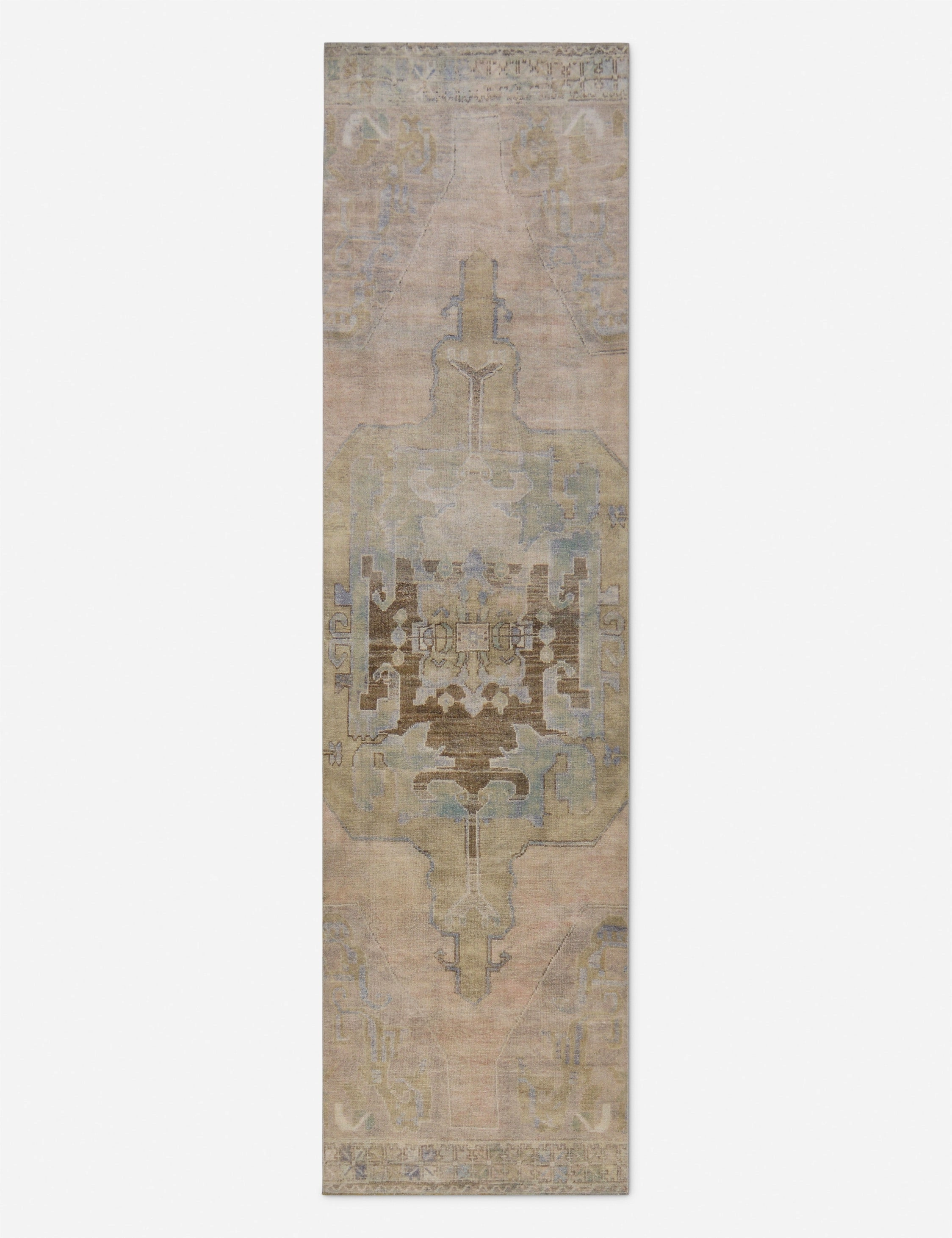 Vintage Turkish Hand-Knotted Wool Runner Rug No. 273, 3'1" x 11'5" trendy fashion rug